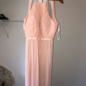 Pink David’s bridal dress